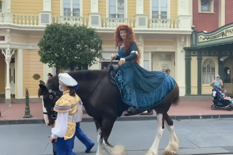 Merida’s Horse Gets Caught in a Balloon at Disney World Magic Kingdom