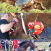 Buckinghamshire firefighters work together to rescue a pregnant mare trapped in a two-metre-deep sinkhole in Beaconsfield. Thanks to their quick response and compassion, both mare and foal were saved.